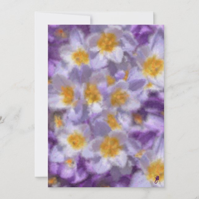 Crocus Watercolor  Invitation (Front)