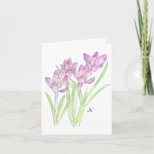 crocuses card