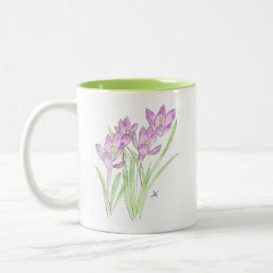 crocuses Two-Tone coffee mug