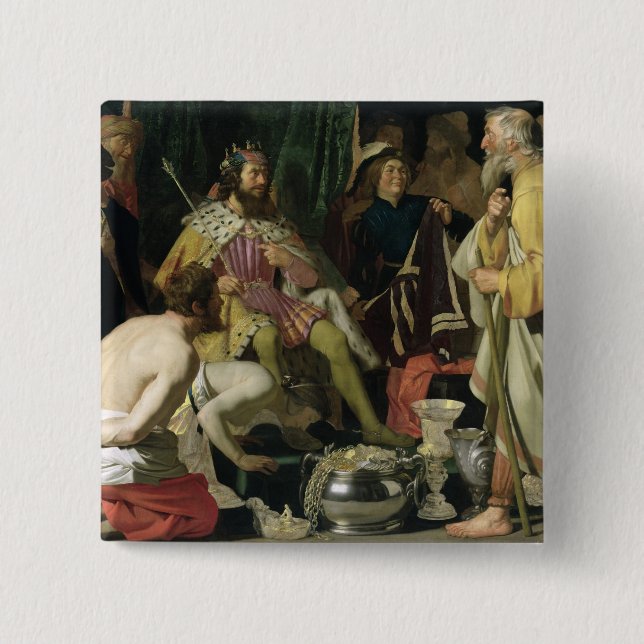 Croesus and Solon, 1624 15 Cm Square Badge (Front)