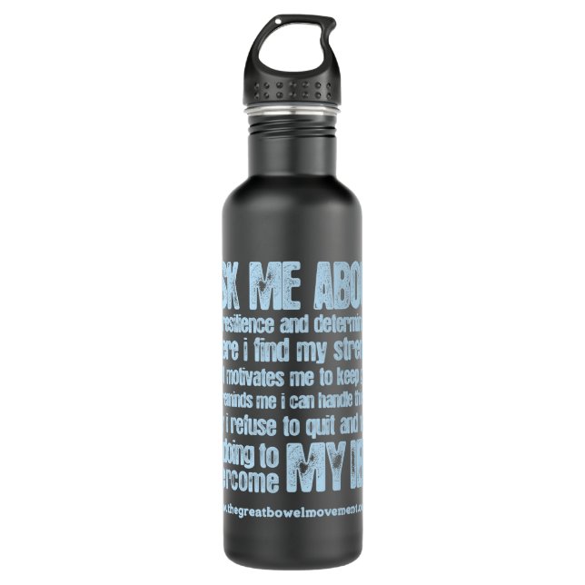 Crohns and Colitis Empowerment 710 Ml Water Bottle (Front)