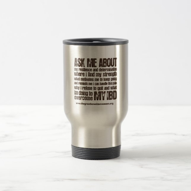 Crohns and Colitis Empowerment Travel Mug (Center)