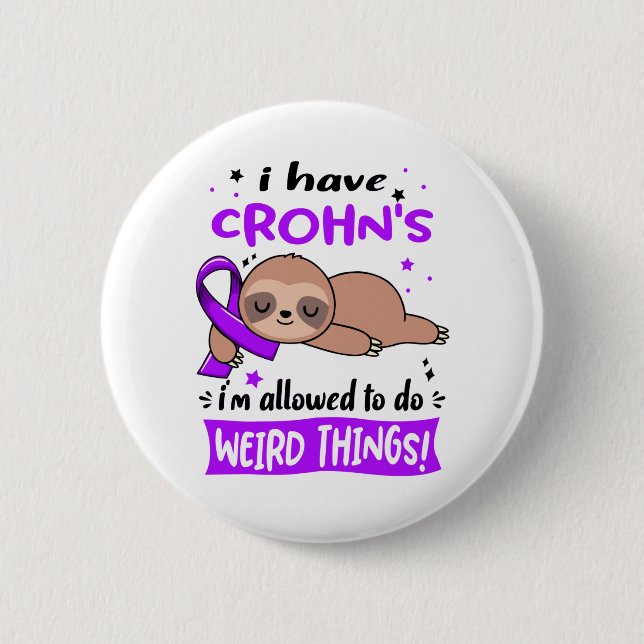 Crohn's Awareness Month Ribbon Gifts 6 Cm Round Badge (Front)