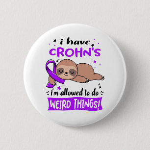 Crohn's Awareness Month Ribbon Gifts 6 Cm Round Badge