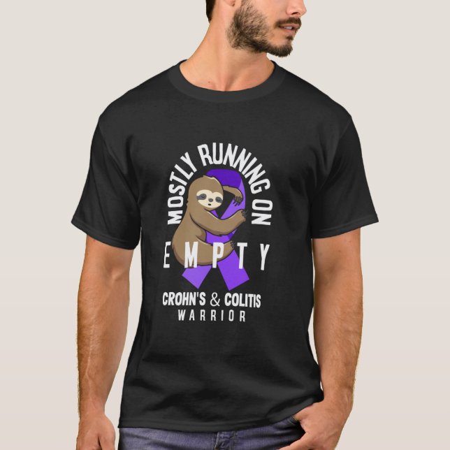 Crohn's & Colitis Warrior Sloth T-Shirt (Front)