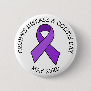 Crohn's Disease and Colitis Day Awareness Button