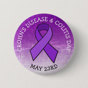 Crohn's Disease and Colitis Day Awareness Button