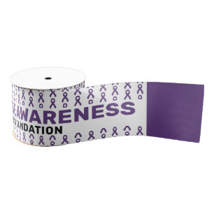 Crohn's Disease Awareness Pattern Ribbon Grosgrain Ribbon