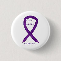 Crohn's Disease Awareness Purple Ribbon Custom Pin