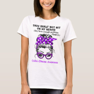 Crohn's Disease Awareness Ribbon Support Gifts T-Shirt