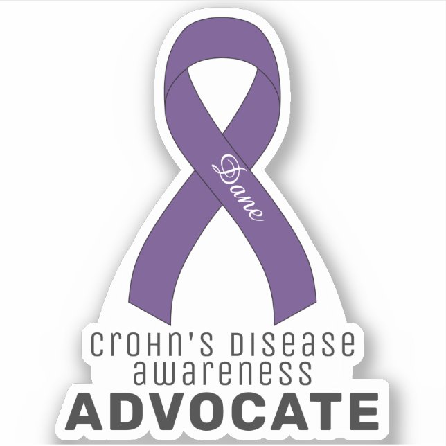 Crohn's Disease Awareness Vinyl Sticker (Front)