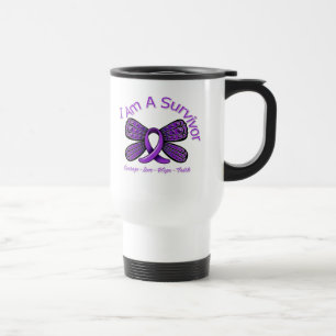 Crohn's Disease Butterfly I Am A Survivor Travel Mug