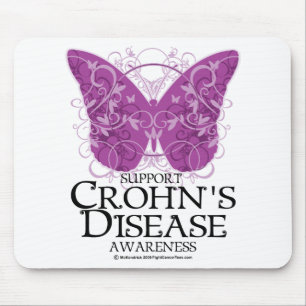 Crohn's Disease Butterfly Mouse Mat