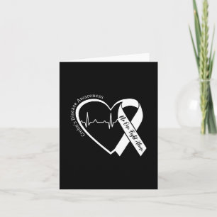 Crohns Disease Heart Support Purple Ribbon Crohn's Card