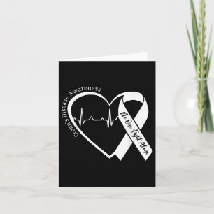 Crohns Disease Heart Support Purple Ribbon Crohns Card
