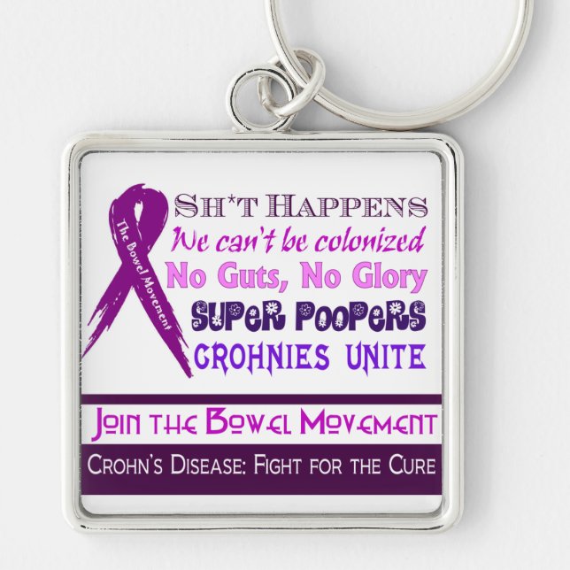 Crohn's Disease Humour Key Ring (Front)