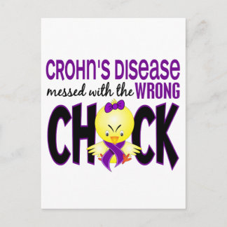 Crohn's Disease Messed With The Wrong Chick Postcard