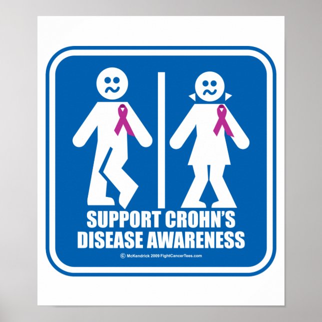 Crohn's Disease Restroom Sign (Front)