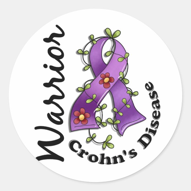 Crohn's Disease Warrior 15 Classic Round Sticker (Front)