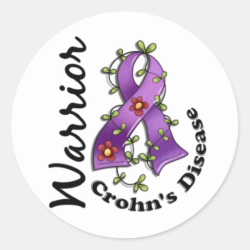 Crohn's Disease Warrior 15 Round Sticker | Zazzle