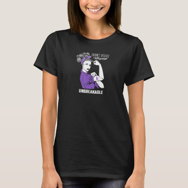 Crohns Disease Warrior Unbreakable T-Shirt (Front)
