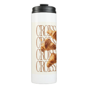 Croissant Aesthetic Food Poster – French Bakery Thermal Tumbler