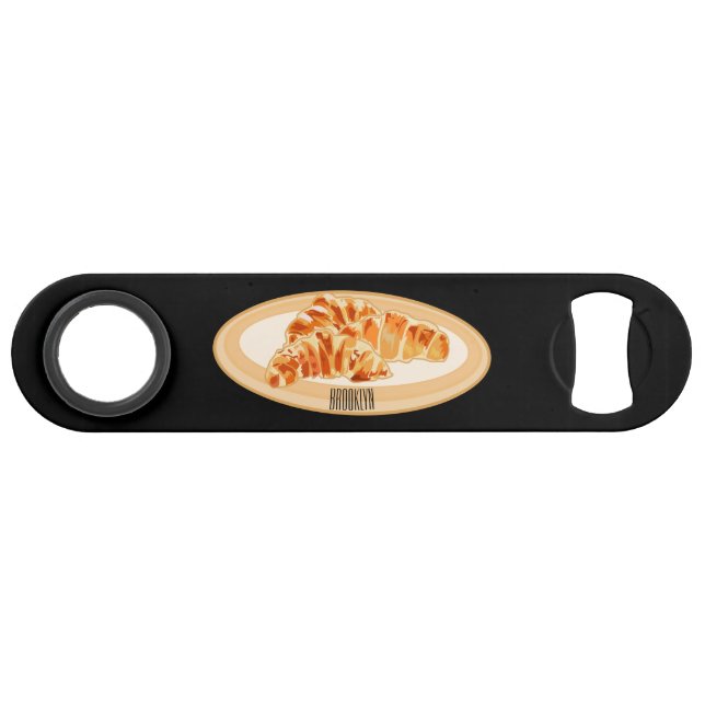 Croissant cartoon illustration  (Front (Horizontal))