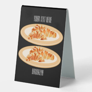 Croissant cartoon illustration