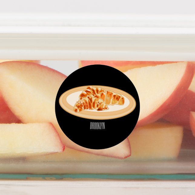 Croissant cartoon illustration (Affixed)