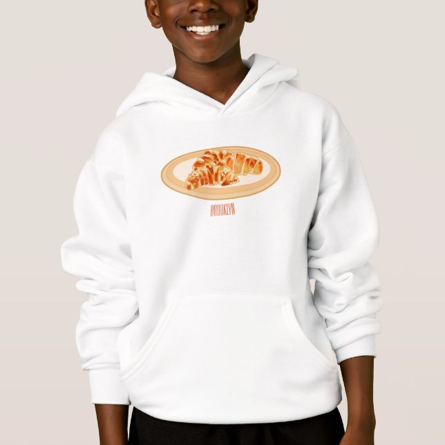 Croissant cartoon illustration  (Front)