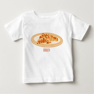 Croissant cartoon illustration   baby T-Shirt