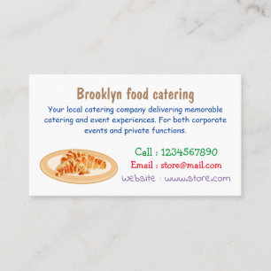 Croissant cartoon illustration business card