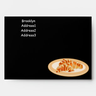 Croissant cartoon illustration envelope
