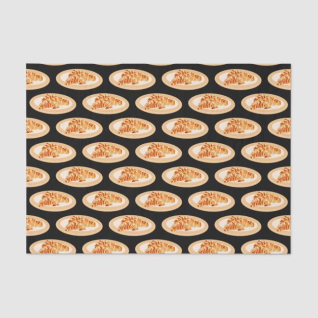 Croissant cartoon illustration tissue paper (Front)