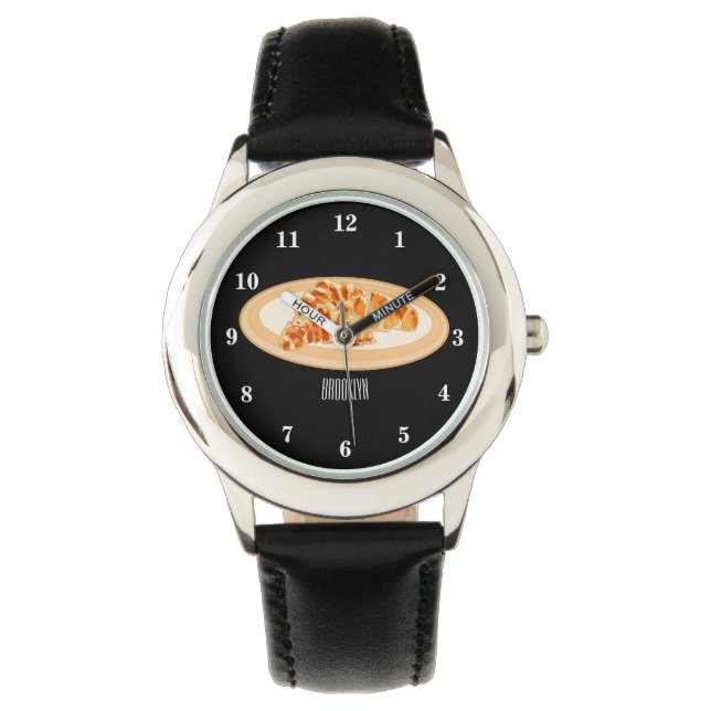 Croissant cartoon illustration watch (Front)