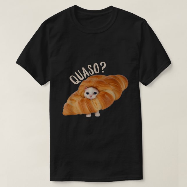 Croissant Cat Meme Shirt for Food Lovers (Design Front)