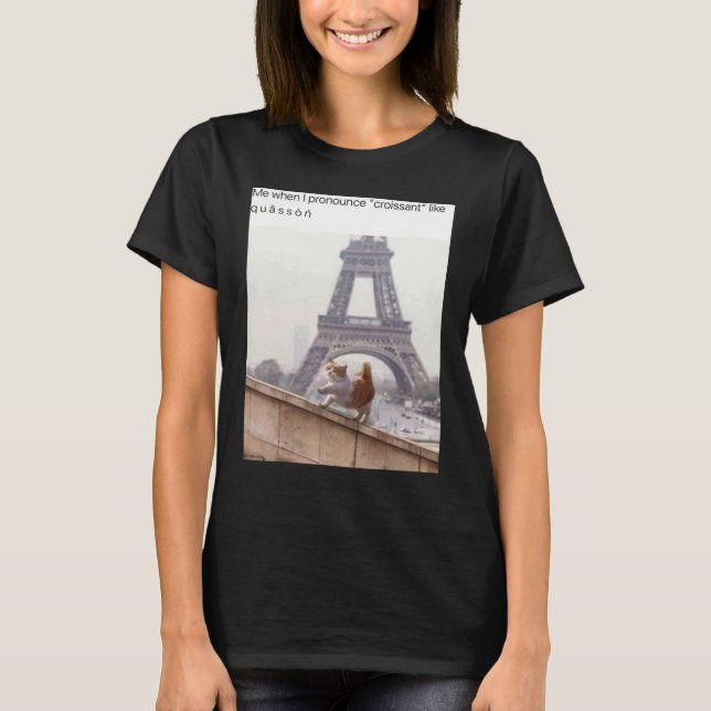Croissant Cat T-Shirt (Front)