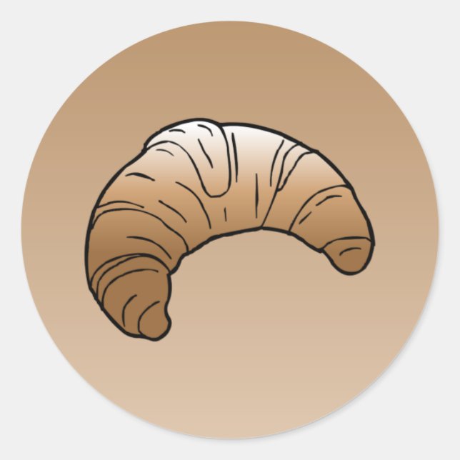 Croissant Classic Round Sticker (Front)