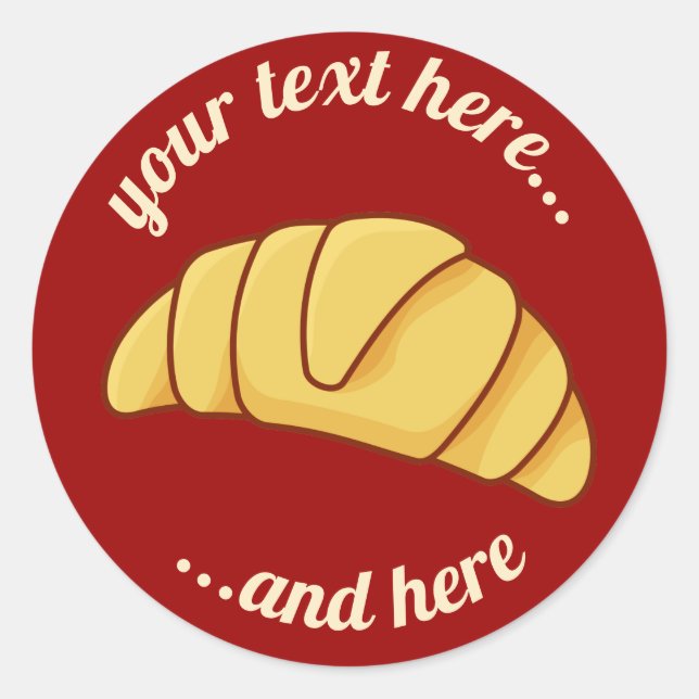 Croissant Classic Round Sticker (Front)