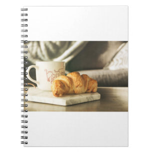 croissant-coffee notebook