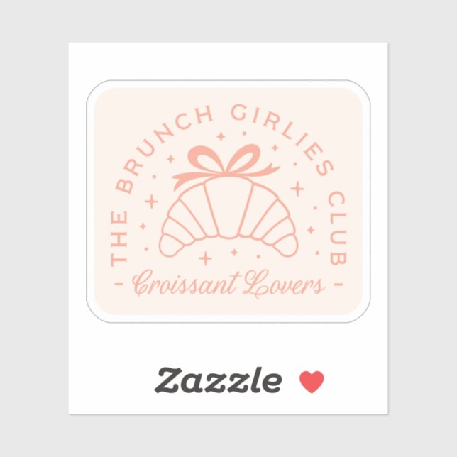 Croissant lovers girly brunch pink bow aesthetic (Sheet)