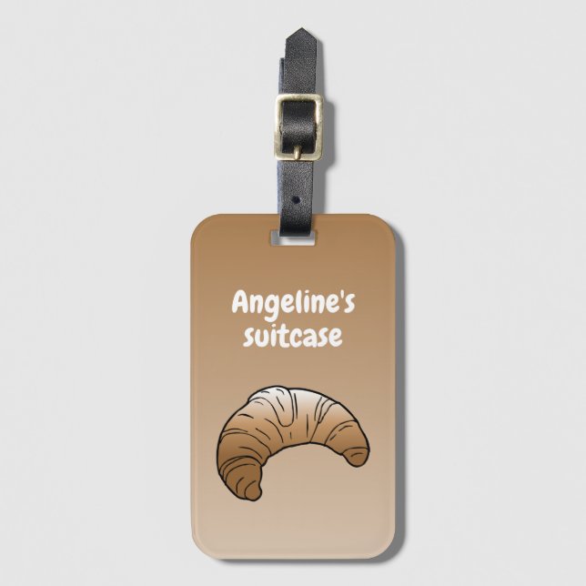 Croissant Luggage Tag (Front Vertical)