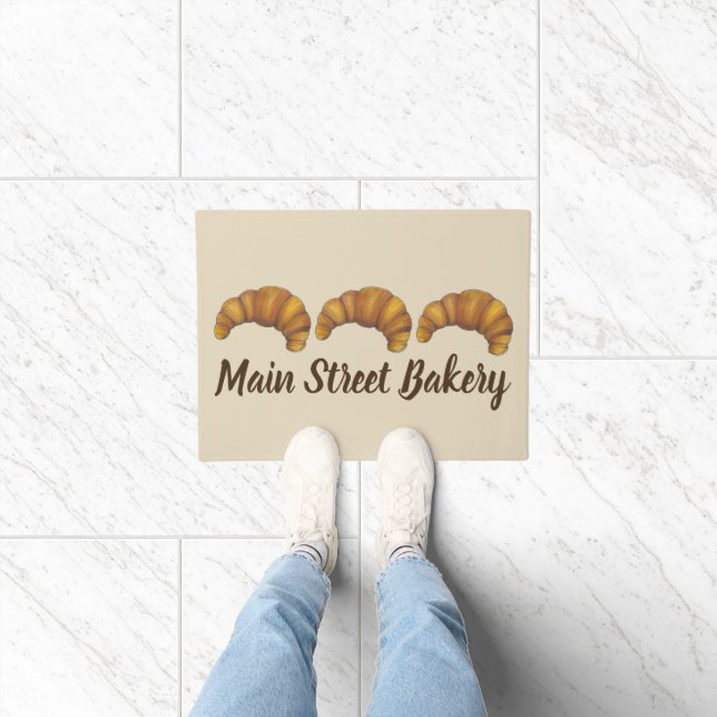 Croissant Pastry Shop French Bakery Boulangerie Doormat (Indoor)