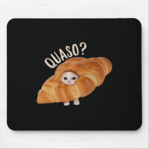 Croissant Quasocat Meme For Women Vintage Croissan Mouse Mat