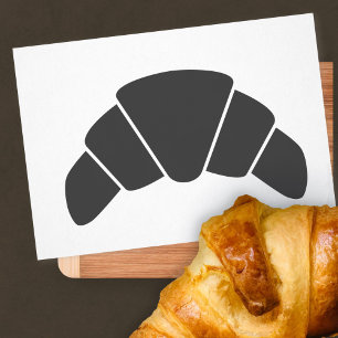 Croissant Rubber Stamp