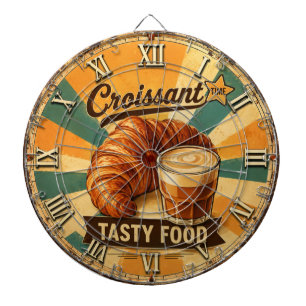 Croissant Time Vintage Kitchen Dartboard