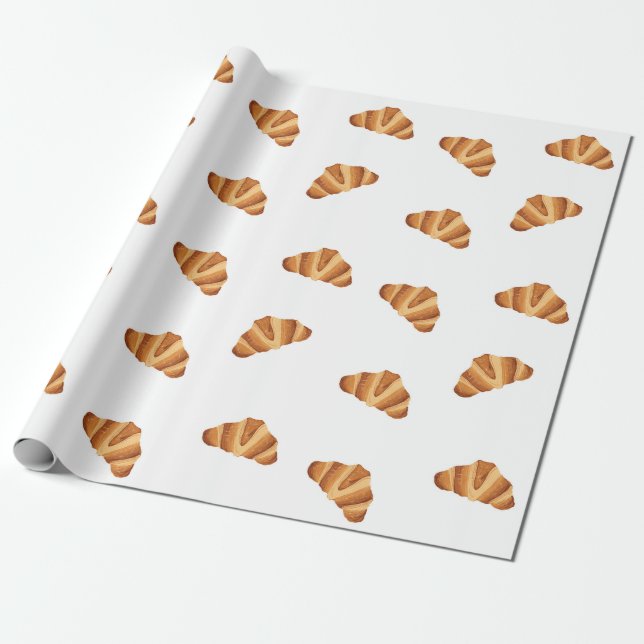 Croissant Wrapping Paper | French Wrapping Paper  (Unrolled)