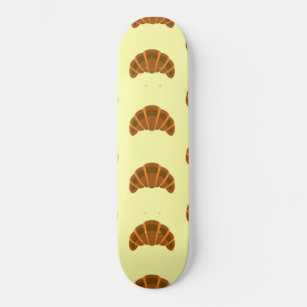 Croissants Lovers Light Yellow France French Food Skateboard