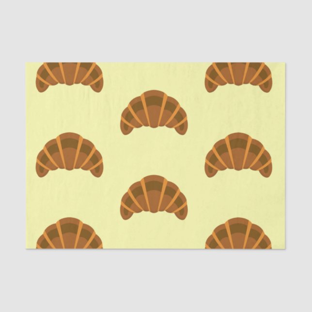 Croissants Lovers Light Yellow France French Food Tissue Paper (Front)