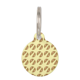 Croissants Pattern Dog ID Tag